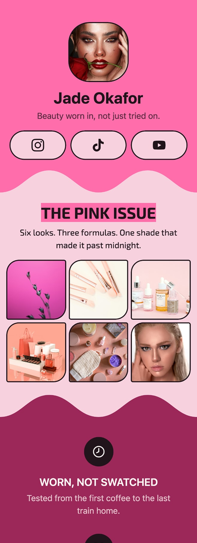 Jade Okafor beauty link page