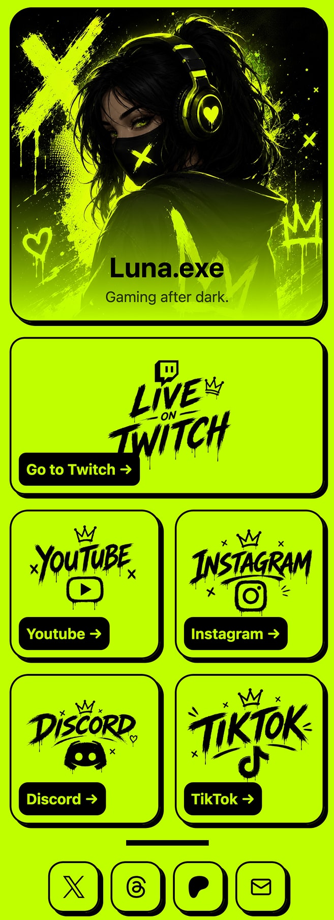 Luna.exe gaming link page