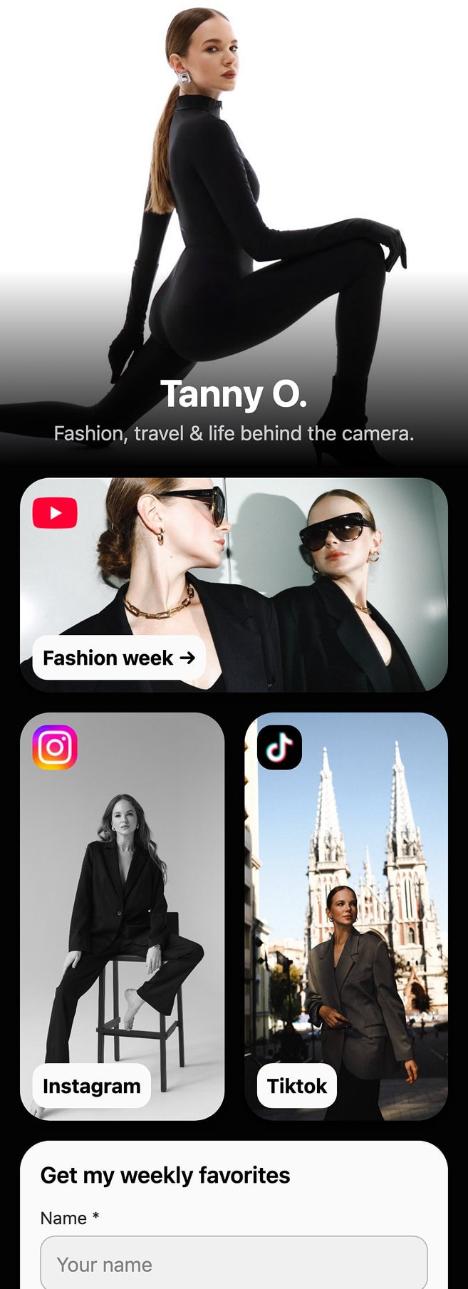 Tanny O. fashion link page